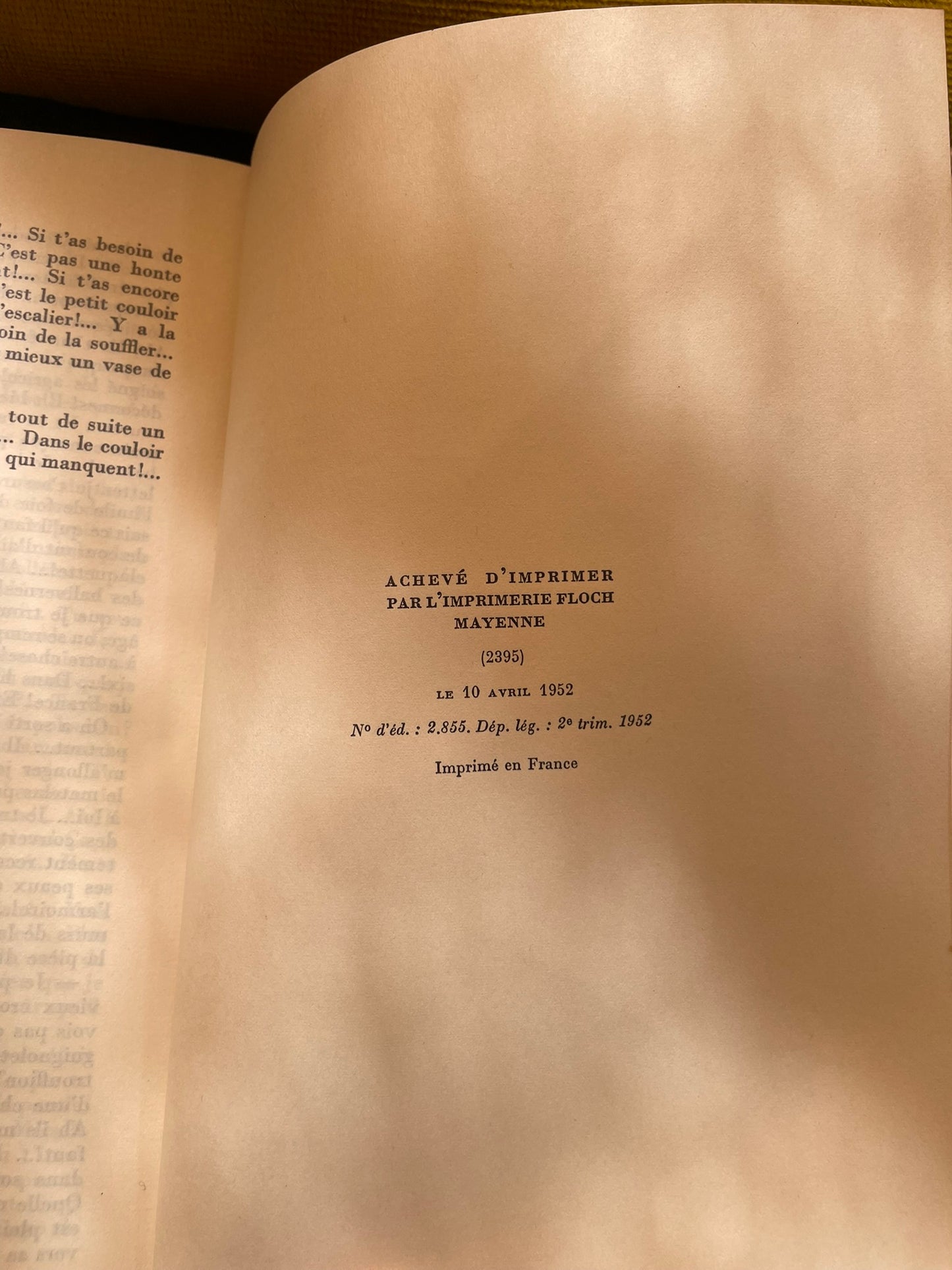 Mort à crédit – Louis-Ferdinand Céline – Édition originale sur vélin labeur (1952)