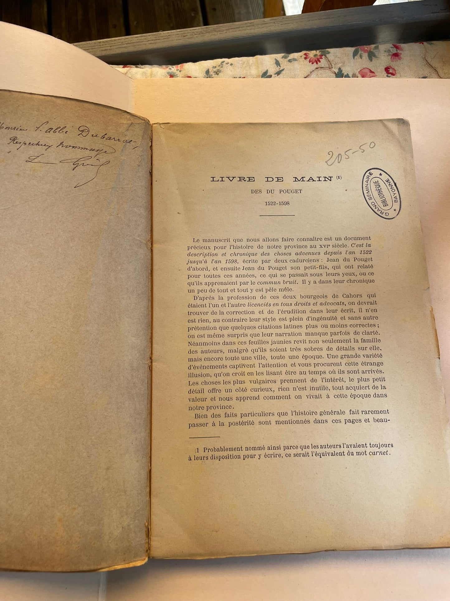 Le Livre de Main des du Pouget (1522–1598) – Louis Greil (Cahors, 1897) Exemplaire d’exception