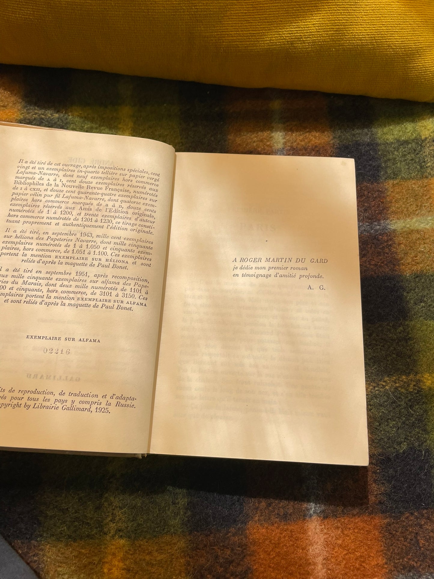 Les Faux-Monnayeurs – André Gide – Édition numéroté sur Alfa (1951)