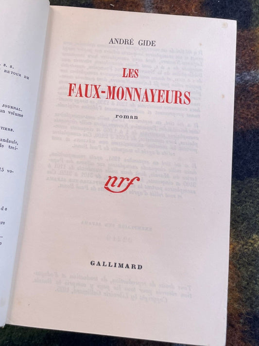Les Faux-Monnayeurs – André Gide – Édition numéroté sur Alfa (1951)